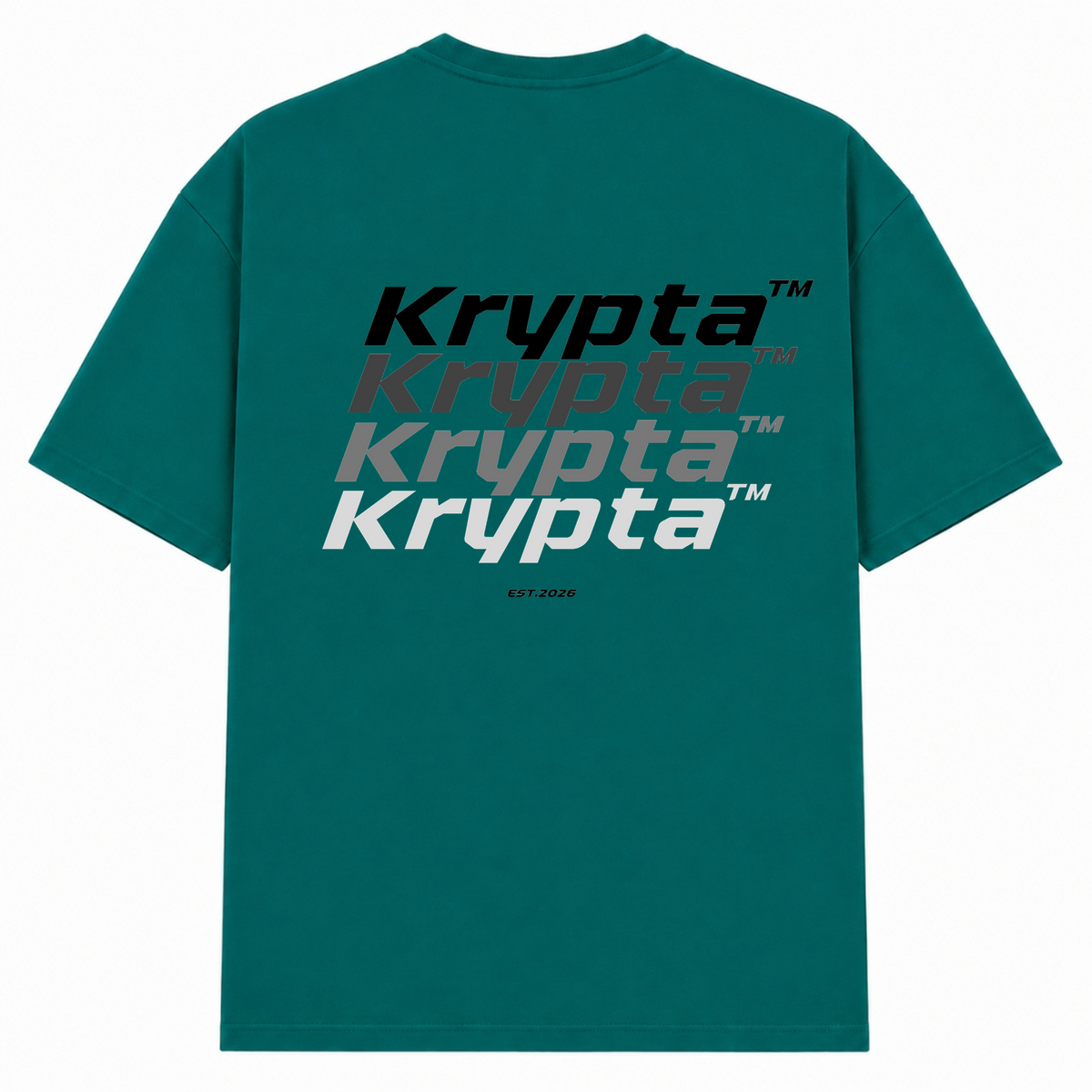 Krypta Signature Oversized Tee - Green - Rueckseite